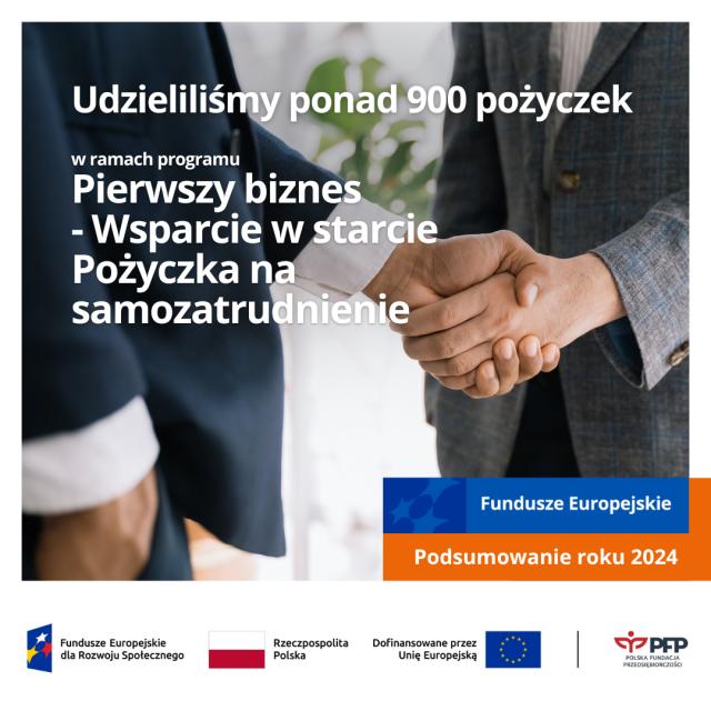 Blisko 100 milionów dla przedsiębiorców przekazaliśmy przedsiebiorcom na start w ramach projektu &bdquo;Pierwszy biznes - Wsparcie w starcie, Pożyczka na samozatrudnienie&rdquo;